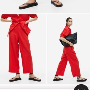 H&M Red Linen Set